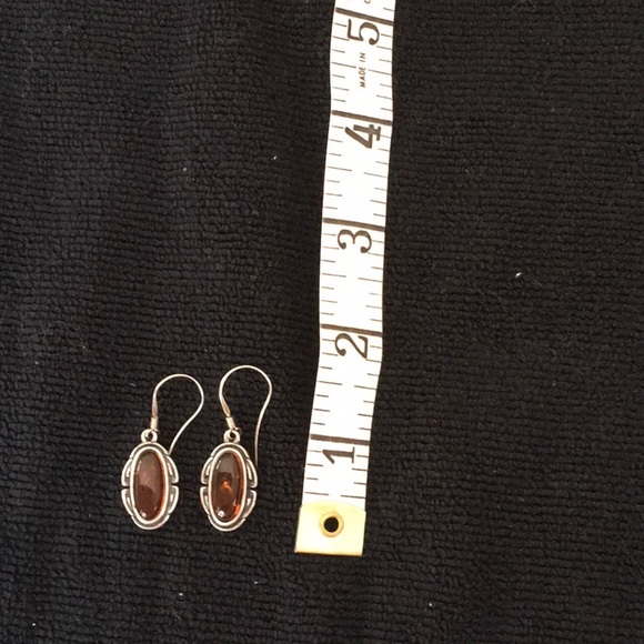 Silver 925 earrings with Baltic Amber stone - Picture 4 of 4